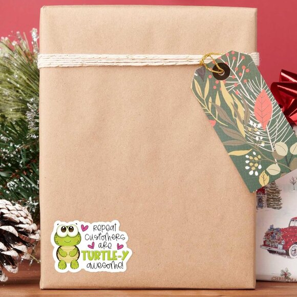 Cute Turtle Stickers Repeat Customers Are The Best Stickers 500 Roll NEW - Picture 4 of 4